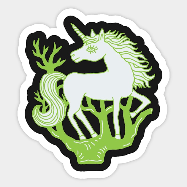 Green Horse Sticker by AVEandLIA